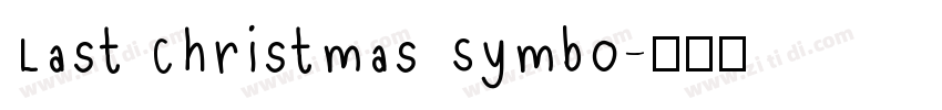 Last Christmas Symbo字体转换